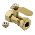 Kingston Brass CA4415PB 1/2" FIP x 1/2" or 7/16" Slip Joint Straight Stop Valve, Polished Brass CA4415PB